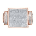 thumbnail image 1 of AFFY 0.59 Carat Round White Natural Diamond Cluster Wedding Ring 14k Rose Gold Over Sterling Silver Ring Size-13.5, 1 of 1
