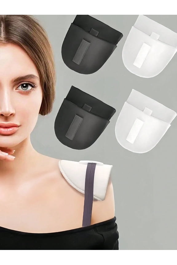 0.59 Inch Thick Breathable Foam Shoulder Pads, For Shirts, Suits, T-Shirts Black