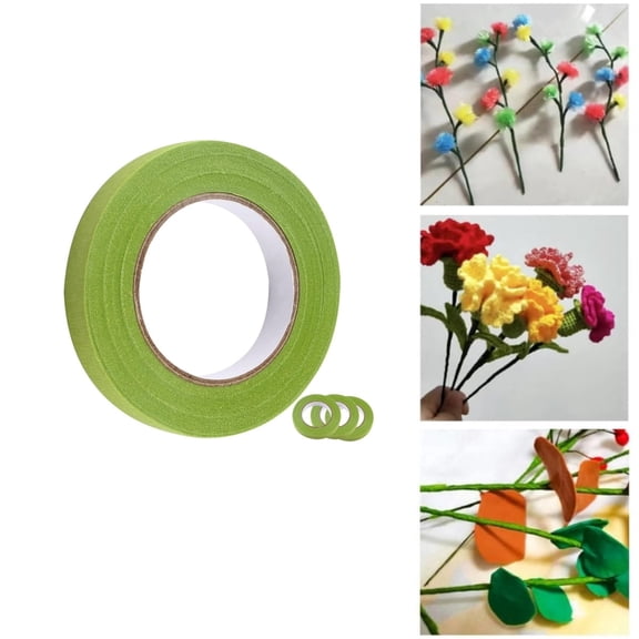 0.5In Wide Flower Tape,QZS Flower Tape,106.3x0.5In Portable Floral Designs Decorations for Wedding,Home,Party,Office,Pack of 3
