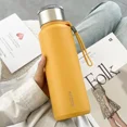 thumbnail image 1 of 0.5L-1.0L 316 Stainless Steel Water Thermal Cup Bottle Vacuum Light Luxury INS Style Tea Milk Coffee Vacuum Flask Portable Cups (0.6L,Yellow), 1 of 7