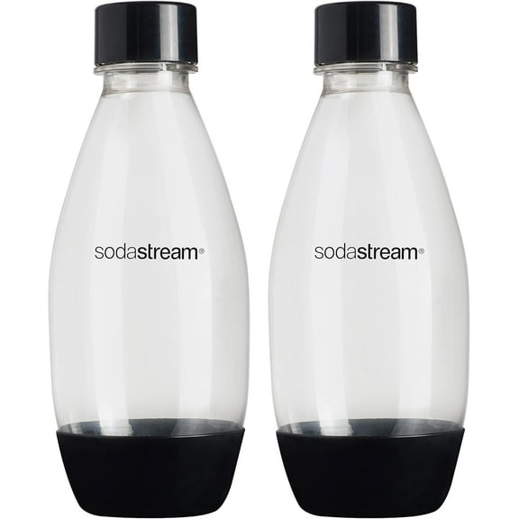 0.5L Twin Pack Dishwasher Safe Slim Bottle (Black)