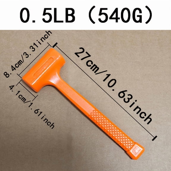 0.5LB Non-Spring Hammer, Integrated Hammer, Mechanical Assembly Hammer, Mallet Head for Wood Floor Installation, Anti-Static, Shock-Absorbing Hammer