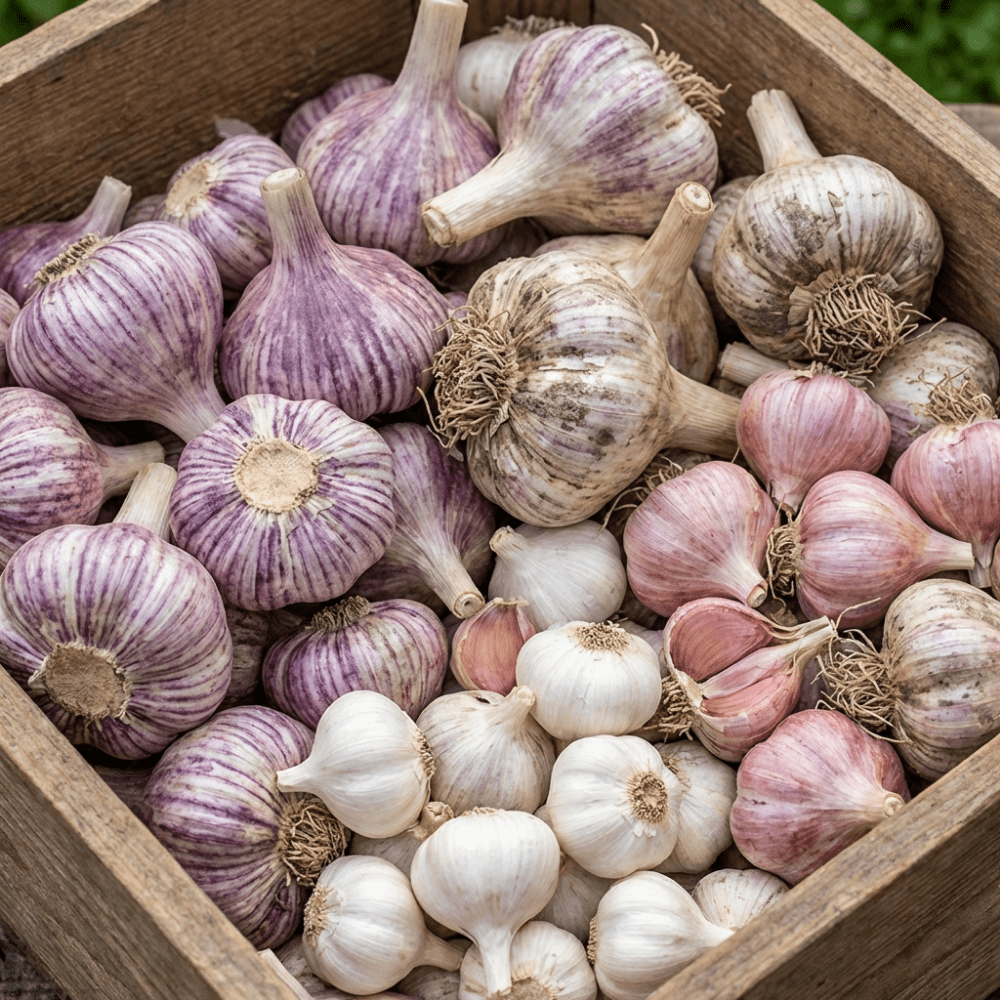 0.5Lb Mix Garlic Bulbs for Planting, Assorted Heirloom Garlic Bulbs, Hardy Garlic Buls for Container and Outdoor Garden