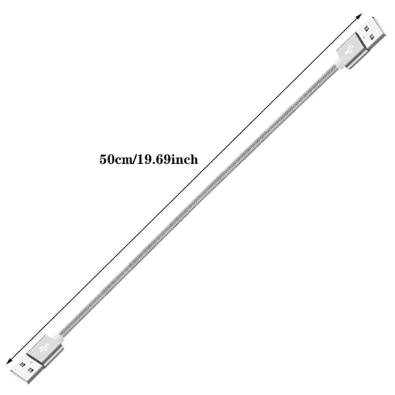 0.5M USB2.0 Male To Male USB High Speed Data Transfer Cord,Grey,1PC,1PC