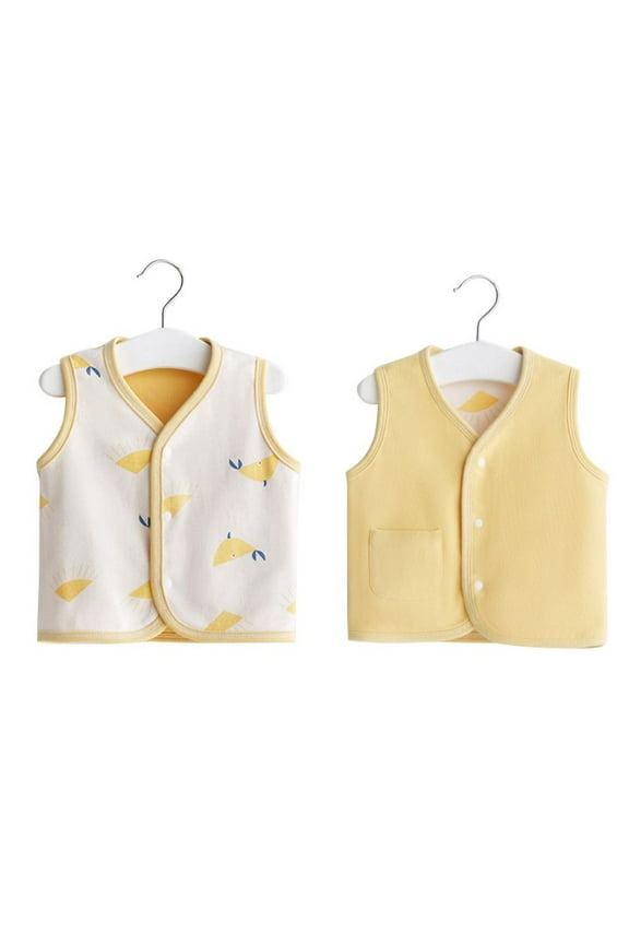 0-5T Baby Toddler Reversible Vest Warm Sleeveless Jacket Spring Winter Children Waistcoat
