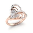 thumbnail image 1 of 0.5carat Round Cut Diamond Prong Women's Heart Bridal Engagement Ring Solid 10K Gold GH I1-I2, 1 of 3