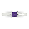 thumbnail image 1 of Solitaire Engagement Ring for Women - 0.5ct Natural Amethyst in 14K White Gold Promise Ring, 1 of 6