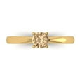 thumbnail image 1 of Solitaire Engagement Ring for Women - 0.5ct Yellow Moissanite in 14K Yellow Gold Promise Ring, 1 of 5