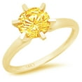 thumbnail image 1 of 0.5 ct Round Cut Natural Citrine Solitaire 18K Yellow Gold Womens Engagement Ring, 1 of 3