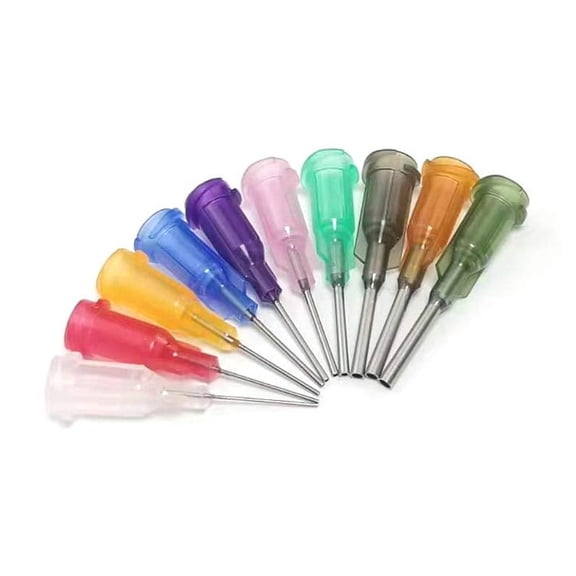 0.5in Mixed Blunt Tip Dispensing Syringe Needle 10 Sizes 50 PCS