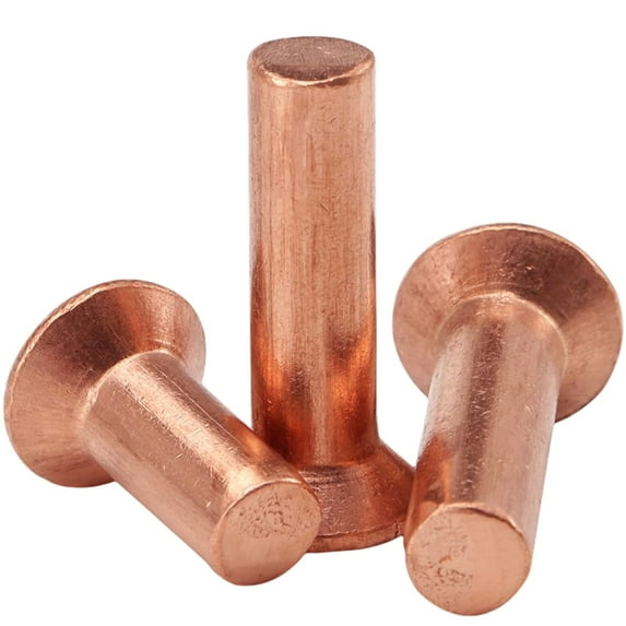 0.5kg Purple Copper Countersunk Head Solid Rivets Fasteners, M4x35mm