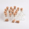 thumbnail image 1 of 0.5ml Mini Clear Glass Bottle with Cork Transparency Glass Bottles With Cork for Wedding Small Wishing Bottles Wholesale 50pcs, 1 of 5