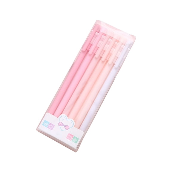 0.5mm Black Retractable Gel Pen 6 Piece Set, Smooth Writing Needle Tip Rollerball Pens For Journaling, Simple Minimalist Office Stationery, Style B (Multicolor, 16.5*5.9*2)