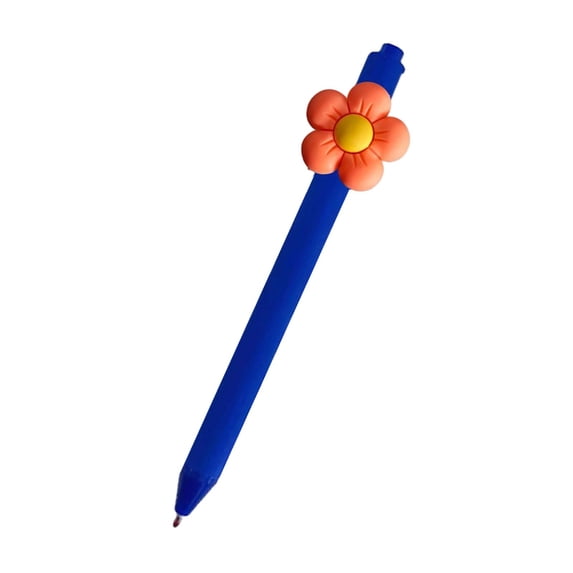0.5mm Cute Flower Shaped Kawaii Gel Ink Pen, Smooth Writing Quick Dry Black Ink Pens For Journaling, Fun Novelty Stationery For Home Office, Style A (Multicolor, 15*3)