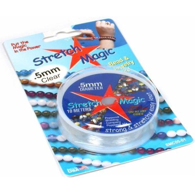 0.5mm Diameter Stretch Magic Bead Jewelry Elastic Cord Line Clear 10