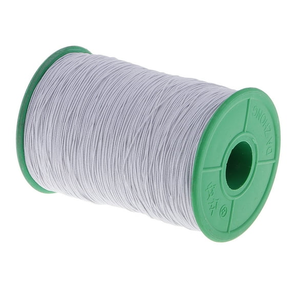 0.5mm Elastic Cord Thread, 500 Meters, White Cold White