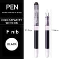 thumbnail image 1 of 0.5mm F /0.38mm EF Extra Fine Nib Disposable Classic Fountain Pens For Writing For Student Office Painting & Creative Projects F-Black 12pcs, 1 of 6