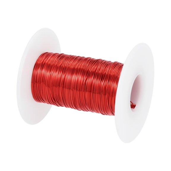 0.5mm Magnet Wire 95ft Enameled Magnet Winding Copper Wire 50g,Red