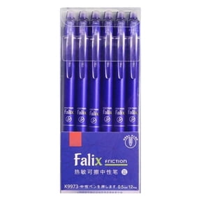 0.5mm Retractable Erasable Gel Ink Pens, Smooth Writing Click Ballpoint Pens With Blue Ink, Friction Eraser Pen For Office, 12 Pack Blue