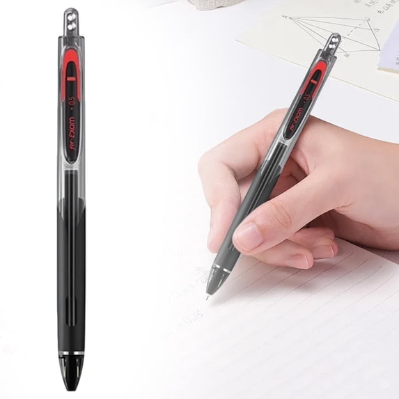 0.5mm Retractable Gel Pen, 1 Pc Black Ink Pen, Quick-Dry Ink Fine Point Click Pen, Smooth Writing Ballpoint Pen for Exam Prep, Journaling, Note-Taking, Office Work and Daily General Use