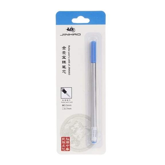 Ballpoint Pen Refills, 0.5mm Rollingball Pen Refill Point Blue/Black Ink Quick Drying 0.5mm Roller Pen Refill