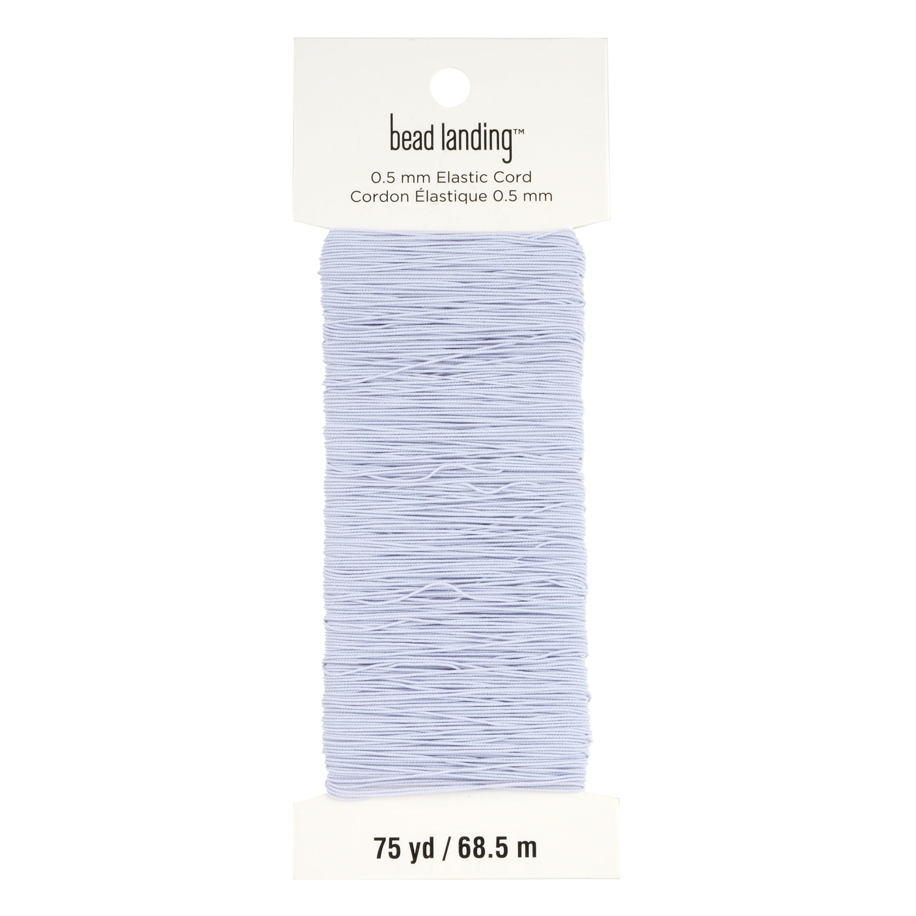 0.5mm White Elastic Cord - 75yd. by Bead Landing – Stretchy Crafting Material for Bracelets - Anklets - and Macrame Projects - 12 Pack