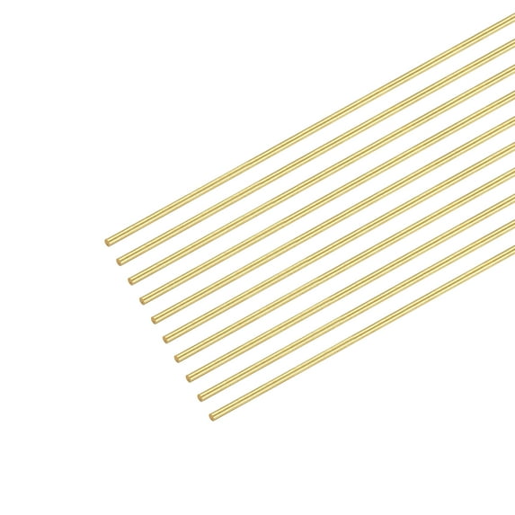 0.5mm x 350mm,Brass Round Wire,Assorted Half Hard Wire for Jewelry Making,10Pack