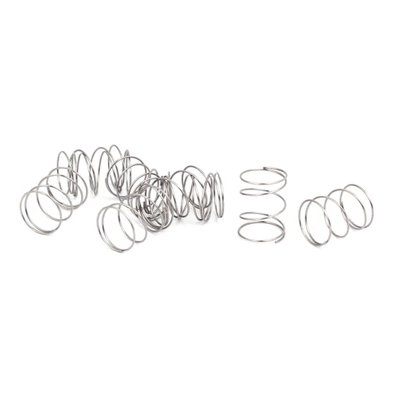0.5mmx12mmx15mm 304 Stainless Steel Compression Springs Silver Tone 10pcs