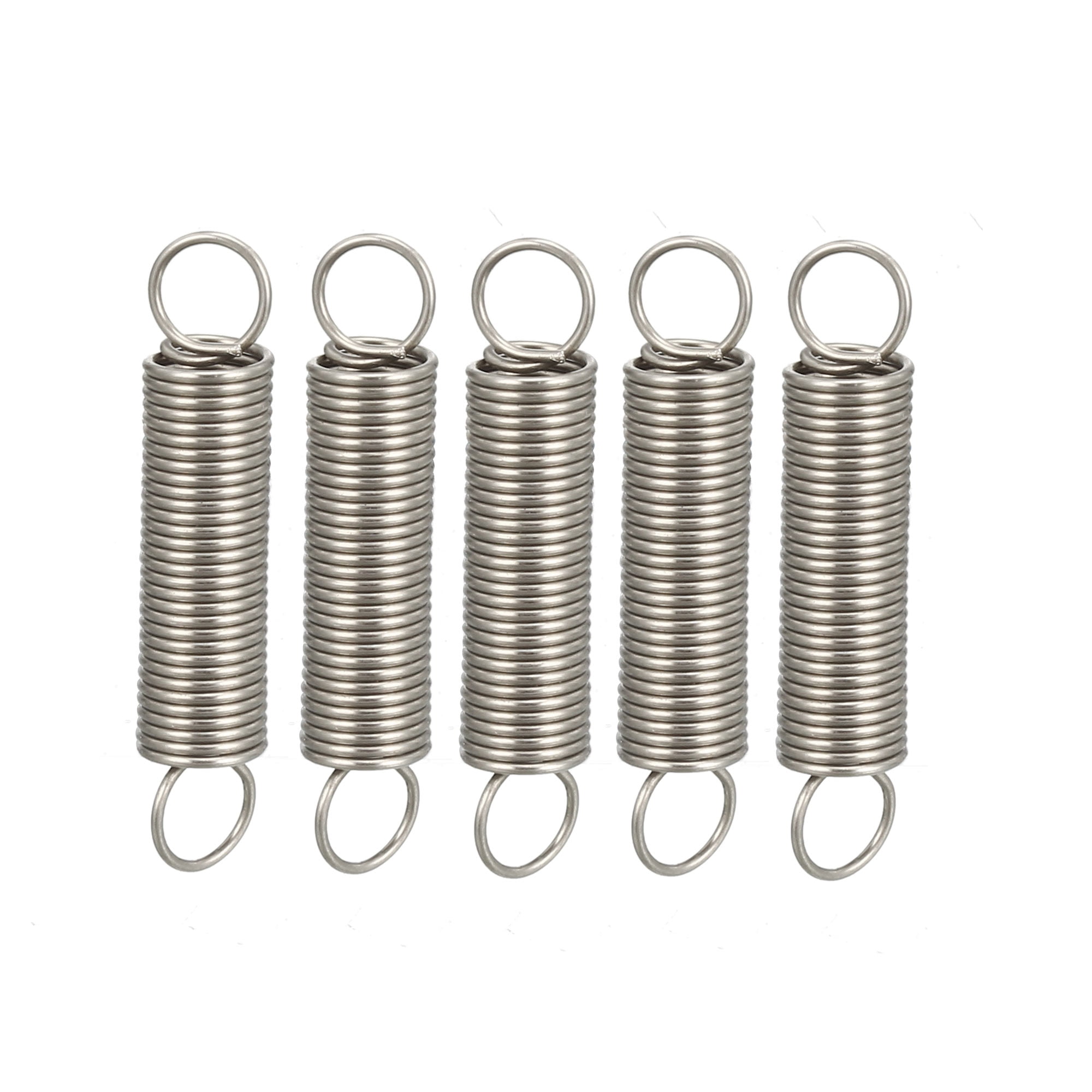 0.5x5x25mm Stainless Steel Small Dual Hook Tension Spring, 5pcs ...