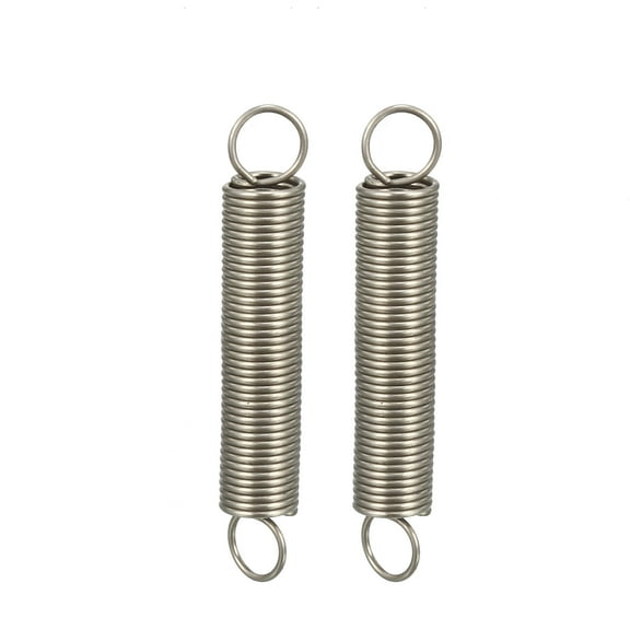 0.5x5x30mm Stainless Steel Small Dual Hook Tension Spring, 2pcs