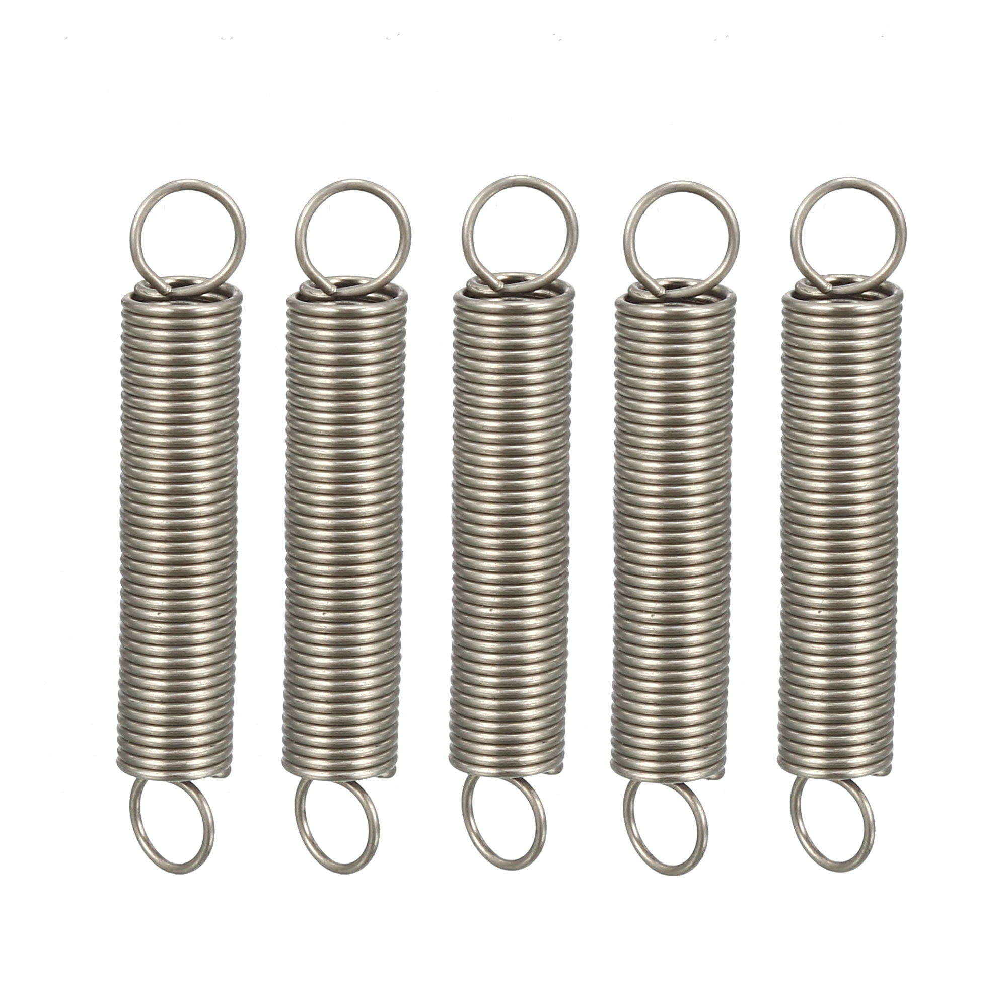 0.5x5x30mm Stainless Steel Small Dual Hook Tension Spring, 5pcs ...