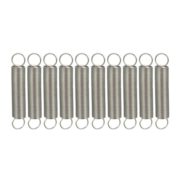 0.5x6x35mm Stainless Steel Small Dual Hook Tension Spring ,10pcs
