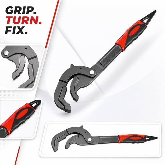 0.6''-1.2'' Multifunction Adjustable Wrenches, Self Adjusting Spanner, Quick Power Grip Pipe Wrench Set, 10 Inches
