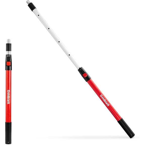 0.61m (23.5"39") Telescoping Extension Handle for Skimming Blade Adapter, Compatible with 0.71" (18mm) Threaded Tools, 5-Position Adjustable Fiberglass Handle, 385g Lightweight