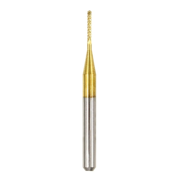 0.6-2mm Micro-End Mill Engraving Bits 10Pcs 3.175mm 1/8" Shank Coated Carbide Corn End Mill for PCB Machine Milling Tool