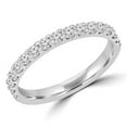 thumbnail image 1 of 0.6 CTW Round Diamond Semi-Eternity Wedding Band Ring in 14K White Gold - Size 8, 1 of 1