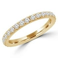 thumbnail image 1 of 0.6 CTW Round Diamond Semi-Eternity Wedding Band Ring in 14K Yellow Gold - Size 7.5, 1 of 1