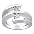 thumbnail image 1 of AFFY 0.6 Carat (Ctw) Round Shape White Natural Diamond Anniversary Wedding Band Ring In 14k Solid White Gold Ring Size-7.5, 1 of 1