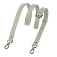 thumbnail image 1 of 0.6" Genuine Leather Purse Strap for Bag (Grey, Black Buckle), 1 of 6