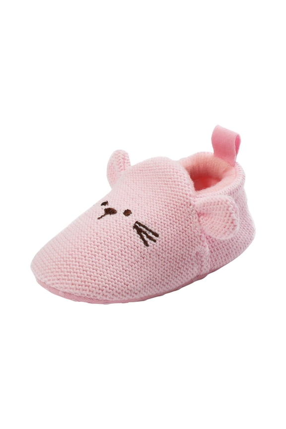 0-6 Months Baby Boys Girls Shoes Non-Slip Infant First Walkers Baby Walking Shoes Pre Step Shoes For Boys And Girls Indoor Anti-skid Overshoes Cartoon Baby Comfortable Walking Shoes Pink