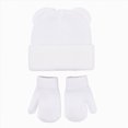 thumbnail image 1 of 0-6 Months Kids Winter Beanie Hat and Mitten Set, Cute Earflap Knit Cap for Boys Girls, 1 of 8