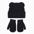 thumbnail image 1 of 0-6 Months Kids Winter Beanie Hat and Mitten Set, Cute Earflap Knit Cap for Boys Girls, 1 of 8
