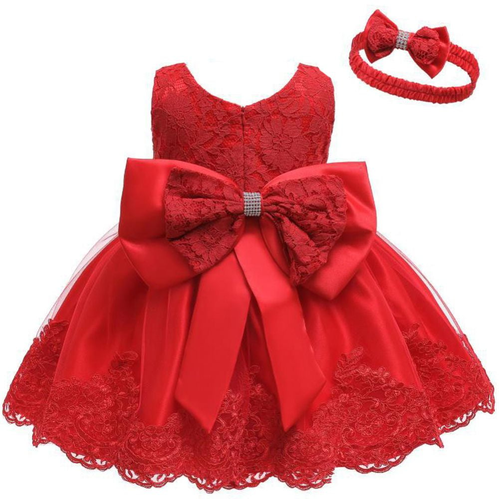 06 T Flower Girl Dresses for Wedding Toddler Baby Girls Sleeveless Tulle Dresses with Headband