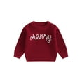 06 Years Toddler Boys Girls Christmas Sweater Letter Light String Long