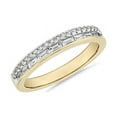 thumbnail image 1 of 0.60 Carat Excellent Round and Baguette Cut Natural Diamond Unique Eternity Band for Engagement Solid 14K Yellow Gold Size 8.5, 1 of 8