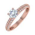 thumbnail image 1 of 0.60 Carat Prong Set Diamond Engagement Ring Band in 14K Rose Gold (Ring Size 6.5), 1 of 5