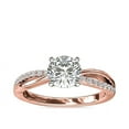 thumbnail image 1 of Diamond-Capitals 0.60 Ct Beautiful Round Shape Genuine Diamond (F-G/VS1) Solitaire Engagement Ring for Girls in 14K Rose Gold Size 6.5, 1 of 8