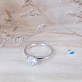 thumbnail image 1 of 0.60 Cts Cubic Zirconia / Sterling Silver 925 Ring / Rhodium plated Nickel-Free / MadDuckJewels RG1711 / Thailand Jewelry, 1 of 4