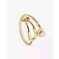 thumbnail image 1 of 0.60CT Simulated Diamond 925 Silver Women's Stethoscope Shape Ring 14k Yellow Gold Plated, 1 of 2