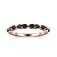 thumbnail image 1 of 0.60ct Wedding Band 10K Rose GoldBlack Diamond Moissanite Ring, 1 of 4